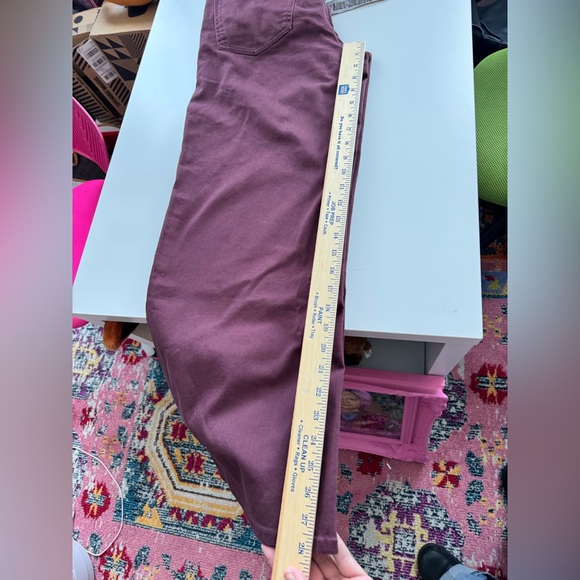 Quince Bella Stretch Wide Leg Jeans Wine Tasting Pants 30 burgundy - Picture 5 of 5